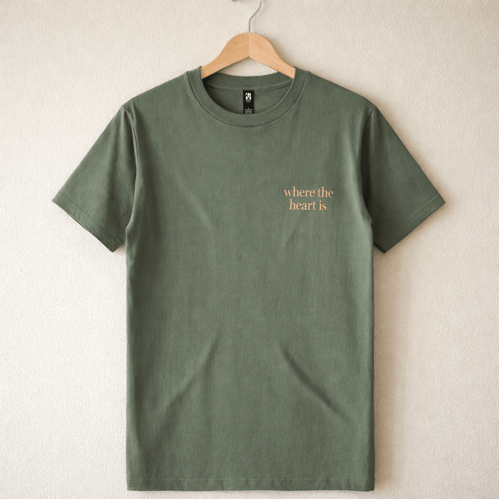Lyric Shirt "Where the Heart Is" - HAEVN Official Store
